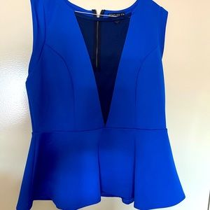 Royal Blue Peplum Top
